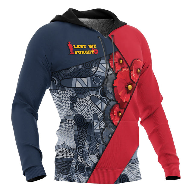 Australia Aboriginal Hoodie Anzac Day ver1-Apparel-NNK-Hoodie-S-Vibe Cosy™