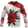 Switzerland - Red Edelweiss Pullover Hoodie NNK3-Apparel-NNK-Hoodie-S-Vibe Cosy™