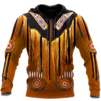 Native Cowboy Jacket No6 Cosplay 3D Over Printed Unisex Deluxe Hoodie ML
