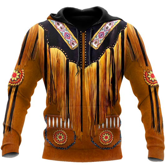 Native Cowboy Jacket No6 Cosplay 3D Over Printed Unisex Deluxe Hoodie ML