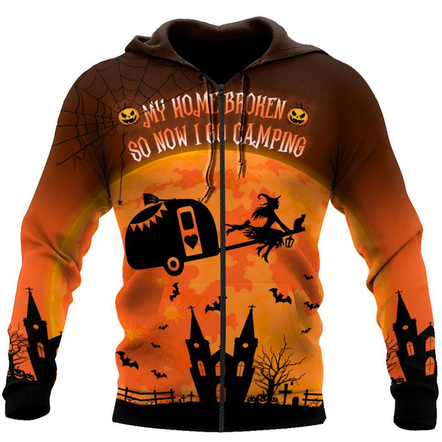 All Over Printed Halloween Witch Go Camping Hoodie For Women DA29082020-MEI