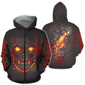 3D All Over Print Skull Hoodie-Apparel-HP Arts-Zipped Hoodie-S-Vibe Cosy™