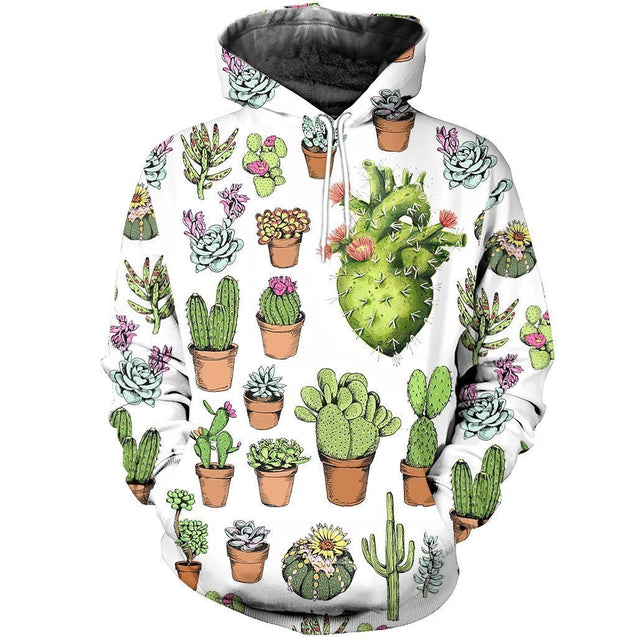 3D All Over Printed Beautiful Succulents Shirts And Shorts-Apparel-NTH-Hoodie-S-Vibe Cosy™