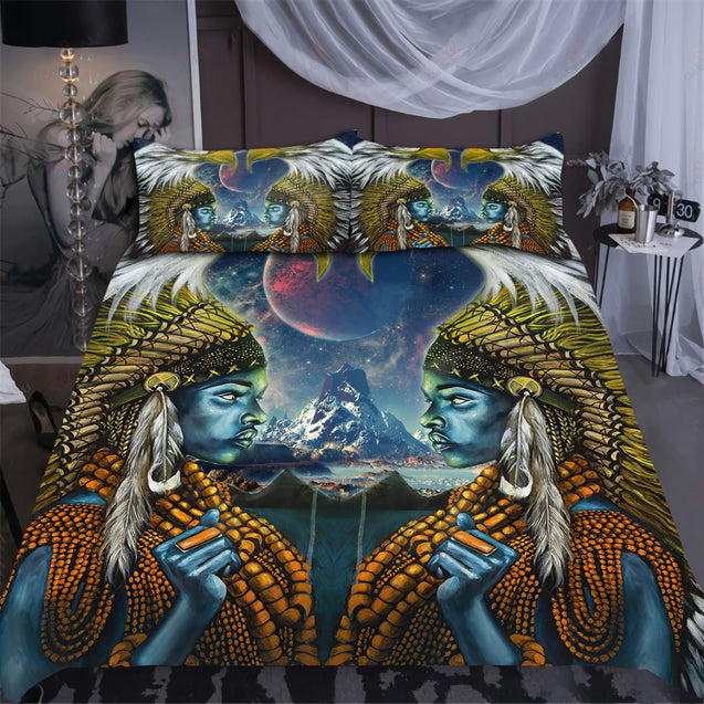 Native American Girl And Feather Bedding Set HHT14082001-MEI