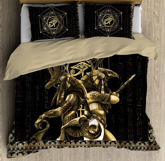 Ancient Egyptian Eye of Ra God Bedding Set-MEI