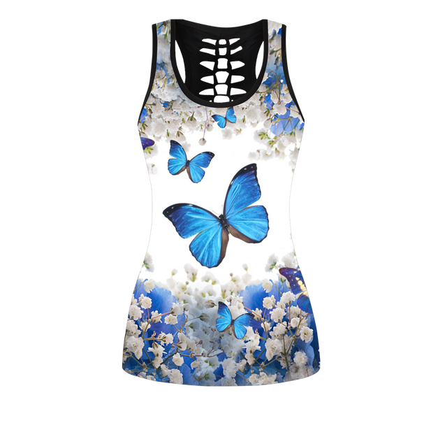 Beautiful Butterfly Combo Tank + Legging QB05192006S-Apparel-TA-S-S-Vibe Cosy™