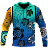 Aboriginal Indigenous Turtle Dot Painting Art 3D Hoodie Shirt For Men And Women