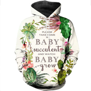 All Over Printed Flower Cactus-Apparel-Phaethon-Hoodie-S-Vibe Cosy™