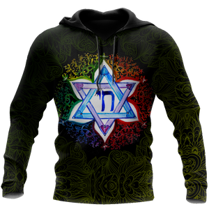 Premium Hanukkah Jewish Chai Symbol Star Of David All Over Printed Shirts For Men And Women MEI