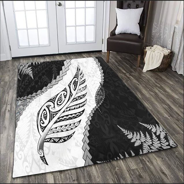 Maori Manaia New Zealand Silver Fern Rug MP13072009S