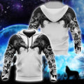 Tattoo wolf 3D hoodie shirt for men and women AM102014S