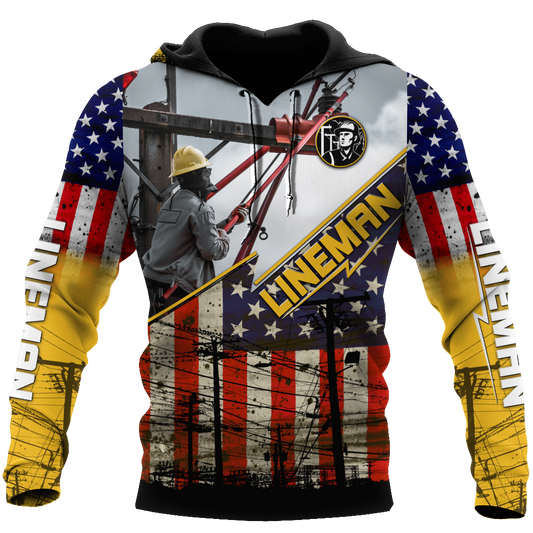 Premium American Lineman All Over Printed Shirts For Men And Women MEI