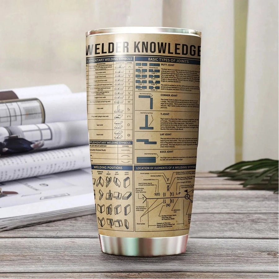 Personalized Welder Knowledge Stainless Steel Tumbler  27022101.CXT