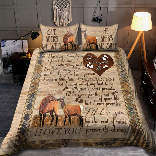 Deer Lovers: Romantic Bedding Set HHT2508201