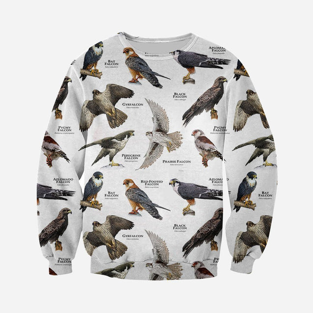 3D All Over Printed Falcons of the World Shirts And Shorts-Apparel-NTH-Sweatshirt-S-Vibe Cosy™