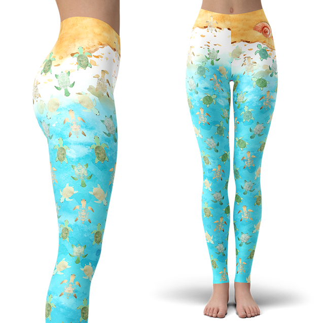 BABY TURTLES LEGGINGS-Apparel-HD09-Legging-S-Vibe Cosy™
