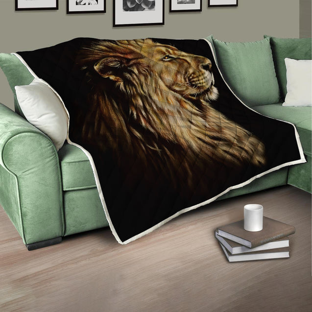 Lion 3D Full Printing Soft and Warm Quilt