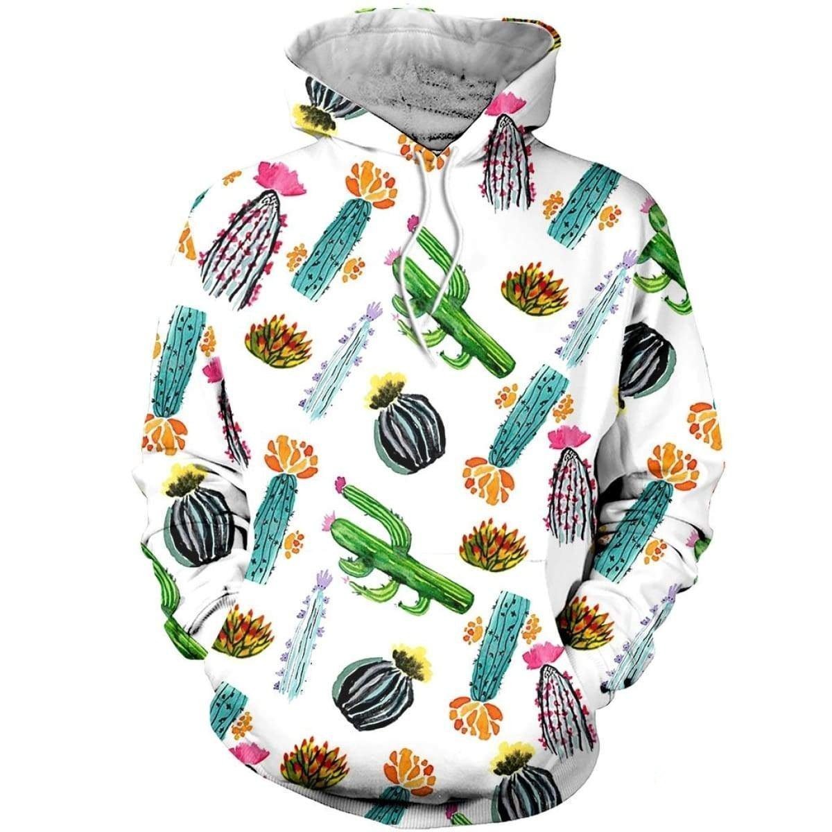 3D All Over Printed Cute Cactus flower Shirts-Apparel-NTH-Hoodie-S-Vibe Cosy™