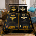 King And Queen Bee Poker Bedding Set MEI