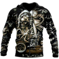 Skull Motorbike Hoodie 3D All Over Printed Shirts For Men HHT21072006-Apparel-LAM-Zipped Hoodie-S-Vibe Cosy™