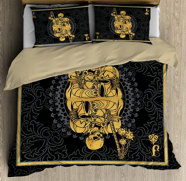 Samurai Skull Poker Bedding Set