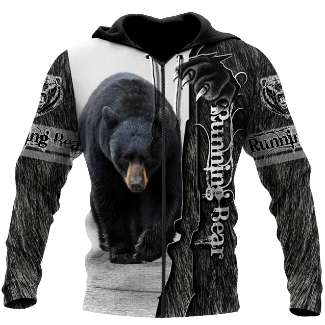 All Over Printed Bear Hoodie MEI09282001-MEI