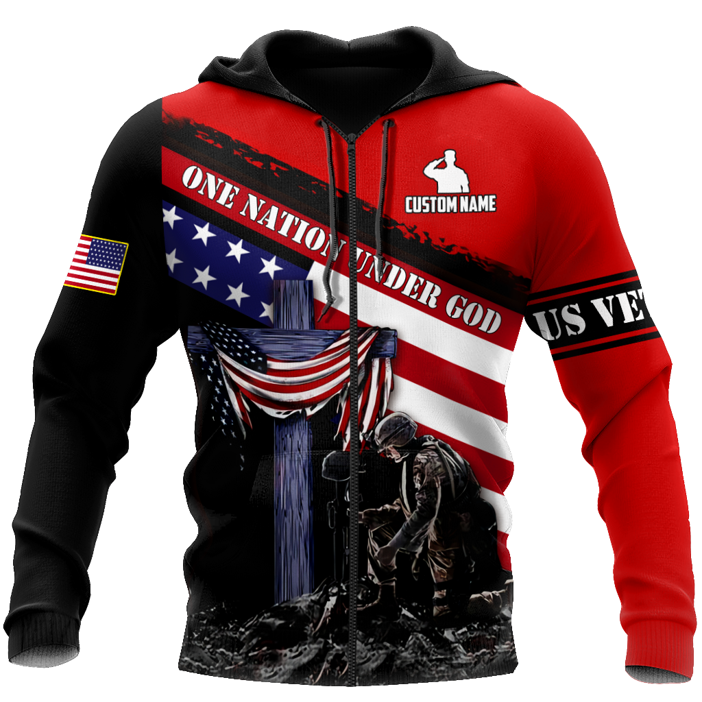One Nation Under God US Veteran 3D All Over Printed Shirts TNA11032003