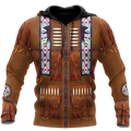 Native Cowboy Jacket No1 Cosplay 3D Over Printed Unisex Deluxe Hoodie ML