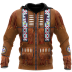 Native Cowboy Jacket No1 Cosplay 3D Over Printed Unisex Deluxe Hoodie ML