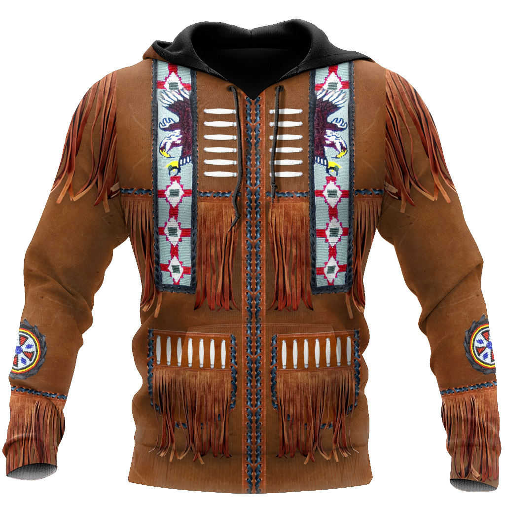 Native Cowboy Jacket No1 Cosplay 3D Over Printed Unisex Deluxe Hoodie ML