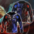 Red and blue wolf 3D hoodie shirt for men and women AM102013S