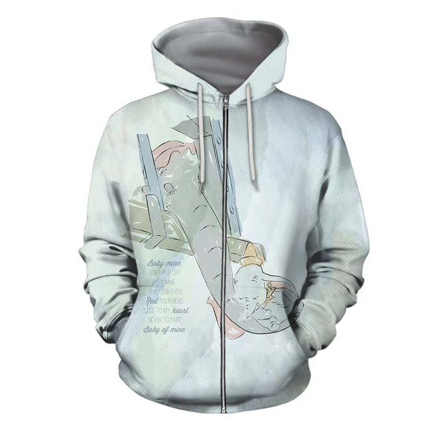 3D All over print loved mom elephant shirt and short for man and women PL-Apparel-PL8386-Zipped Hoodie-S-Vibe Cosy™