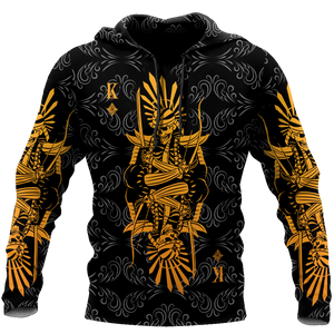 3D King Diamond Skull Poker Over Printed Hoodie