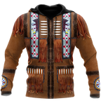 Native Cowboy Jacket No5 Cosplay 3D Over Printed Unisex Deluxe Hoodie ML