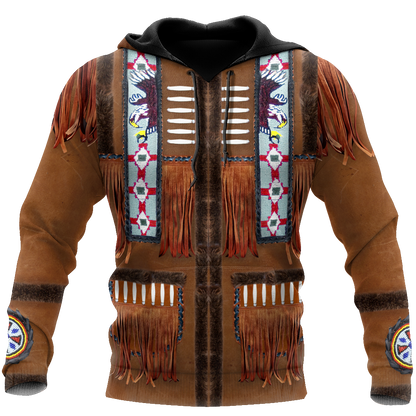 Native Cowboy Jacket No5 Cosplay 3D Over Printed Unisex Deluxe Hoodie ML