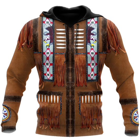 Native Cowboy Jacket No5 Cosplay 3D Over Printed Unisex Deluxe Hoodie ML