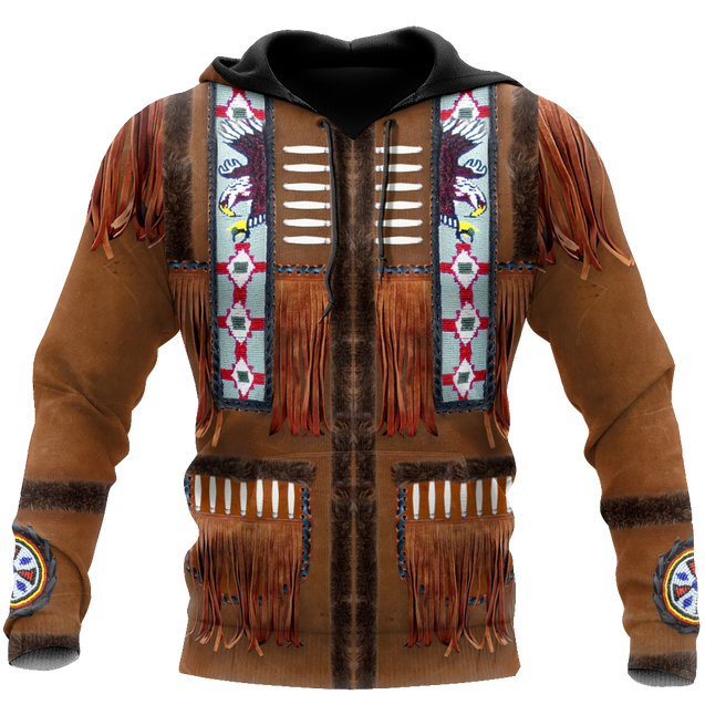 Native Cowboy Jacket No5 Cosplay 3D Over Printed Unisex Deluxe Hoodie ML