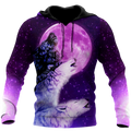 All Over Printed Purple Wolves Hoodie DA300920201-MEI