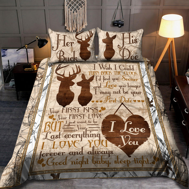 Find You Sooner And Love You Longer - Deer Lovers Bedding Set HHT2208202