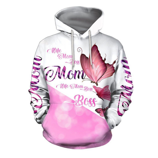 3D All over love mom butterflies shirt and short for man and women PL-Apparel-PL8386-Hoodie-S-Vibe Cosy™