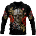 Love Skull red 3D all over printed for man and women QB06042001-Apparel-PL8386-Zipped Hoodie-S-Vibe Cosy™