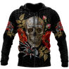 Love Skull red 3D all over printed for man and women QB06042001-Apparel-PL8386-Zipped Hoodie-S-Vibe Cosy™