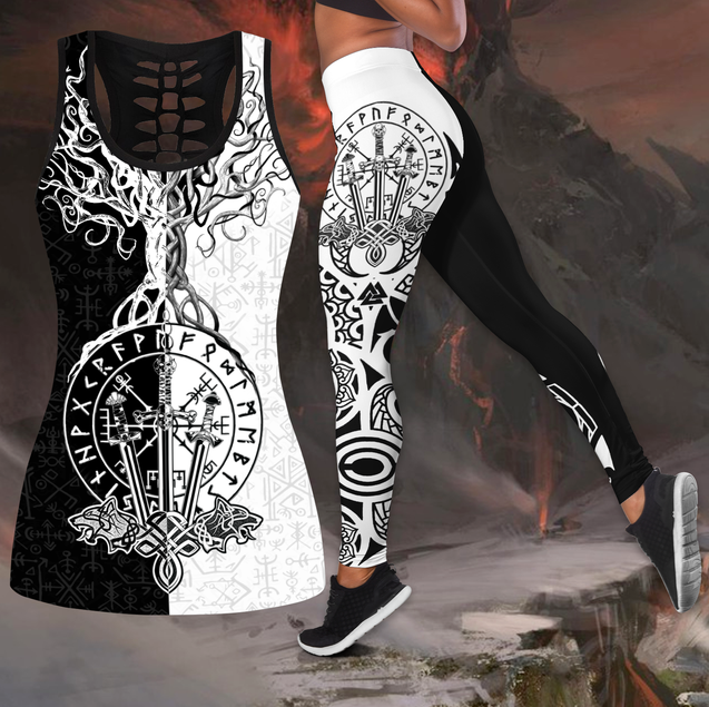 Warrior viking tanktop & legging outfit for women-Apparel-PL8386-S-S-Vibe Cosy™