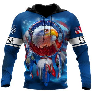 Eagle American Flag 3D All Over Printed Shirts For Men & Women-Apparel-TA-Hoodie-S-Vibe Cosy™