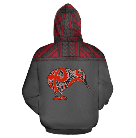 Pakeha All Over Zip-Up Hoodie - BN04-Apparel-Khanh Arts-Hoodie-S-Vibe Cosy™