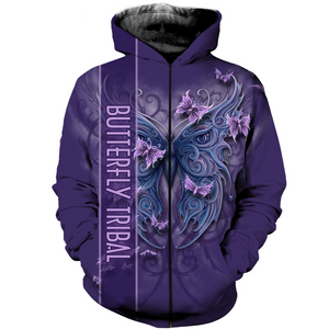 Butterfly Tribal 3D All Over Printed Clothes BF1-Apparel-NNK-Zip-S-Vibe Cosy™