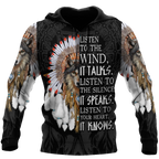 Wolf Native American Hoodie 3D All Over Printed Shirts