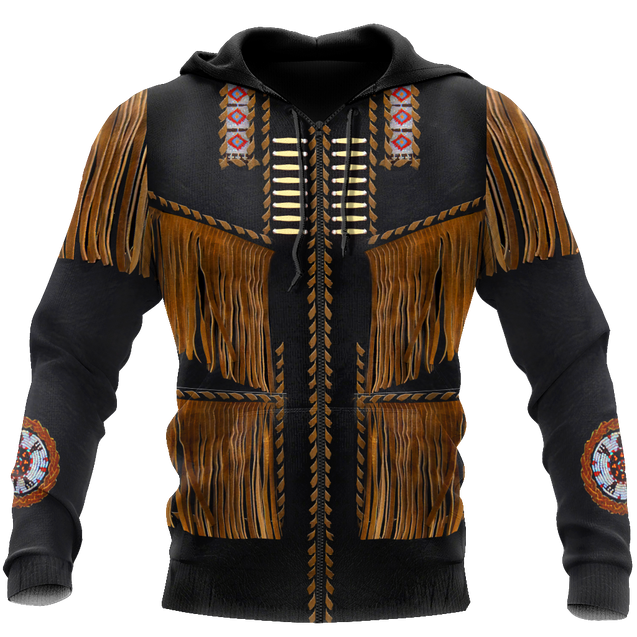 Native Cowboy Jacket No3 Cosplay 3D Over Printed Unisex Deluxe Hoodie