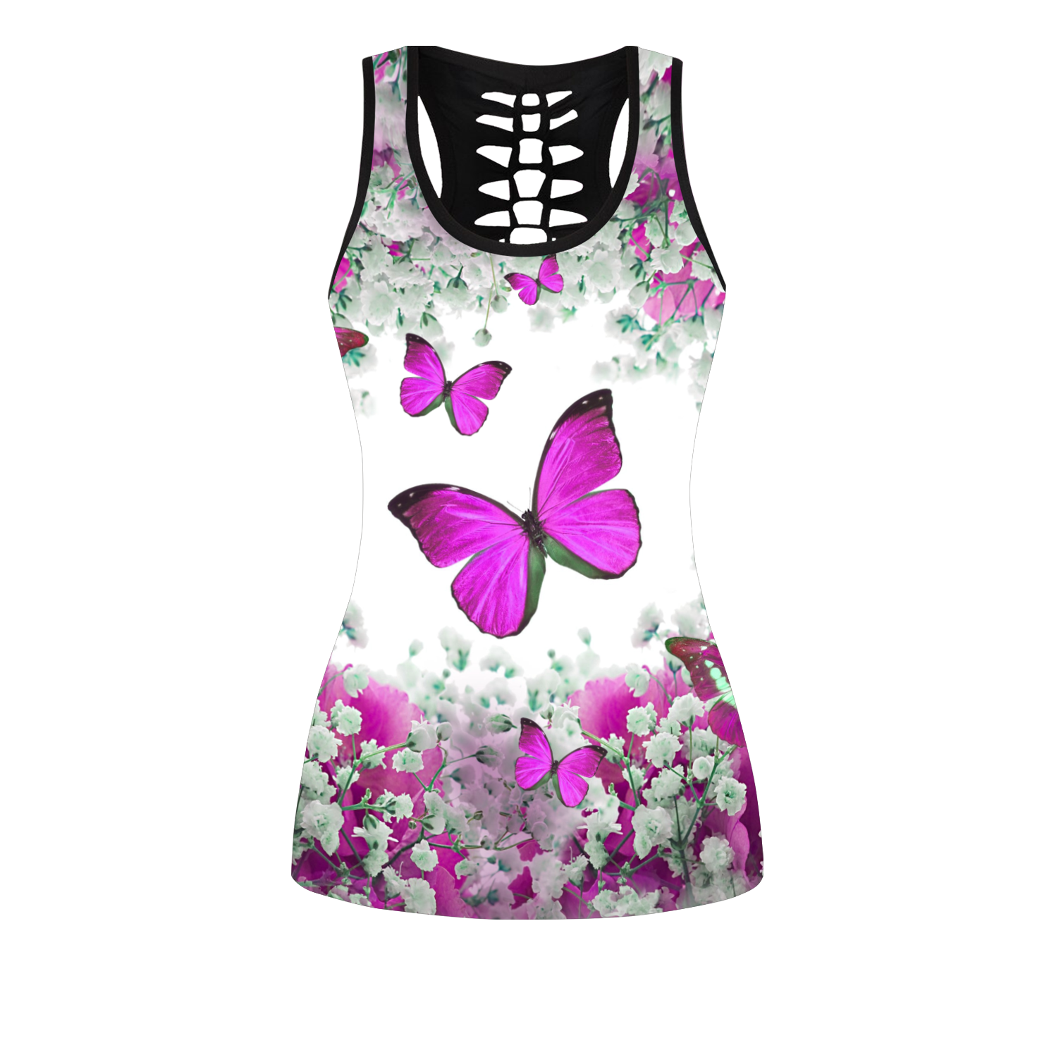 Beautiful Butterfly Combo Tank + Legging QB05192006-Apparel-TA-S-S-Vibe Cosy™