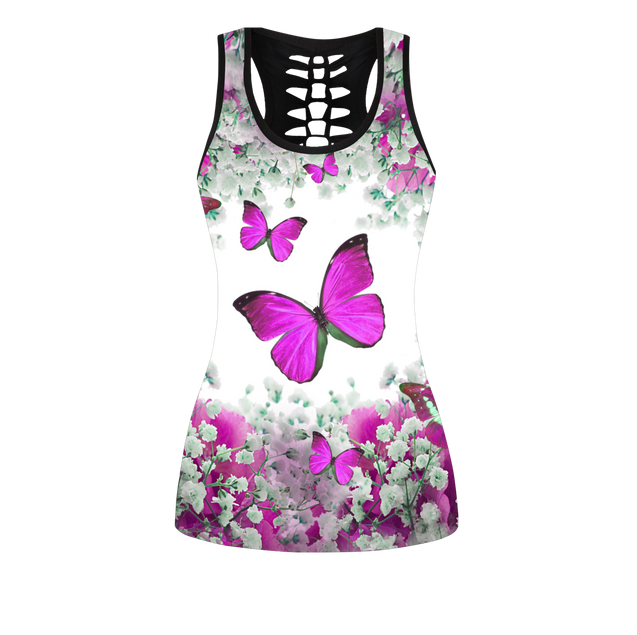 Beautiful Butterfly Combo Tank + Legging QB05192006-Apparel-TA-S-S-Vibe Cosy™